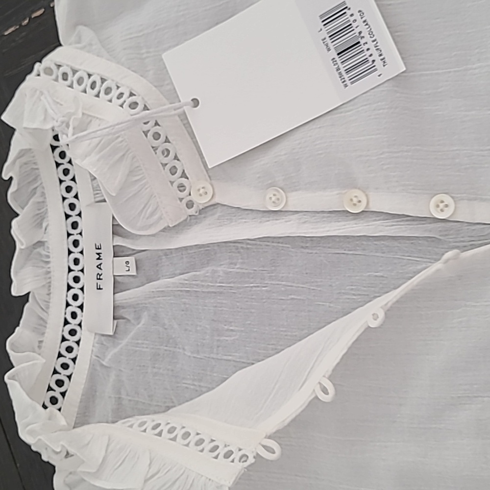 NWT Frame The Ruffle Collar Top - Picture 7 of 7